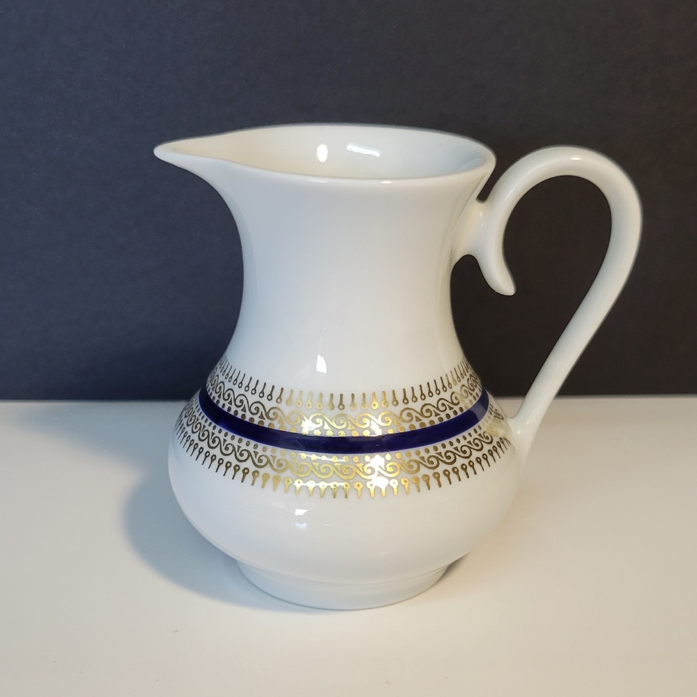 Creamer Blue And Gold Vohenstrauss Johann Seltmann  #4  Bavaria Coffee Tea